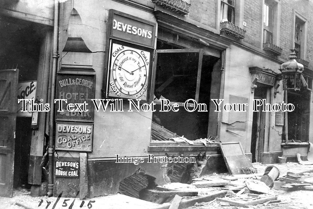 KE 1743 - Air Raid On The Bull & George Hotel, Ramsgate, Kent 1915