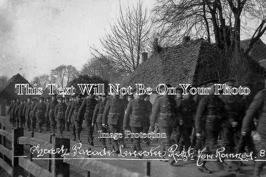 KE 177 - Parade Of Leicester Regiment, New Romney, Kent c1915