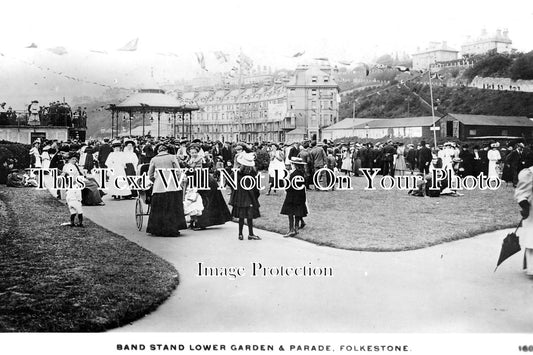 KE 1781 - Band Stand, Lower Garden & Parade, Folkestone, Kent