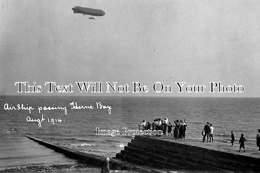 KE 18 - Airship Passing Herne Bay, Kent August 1914