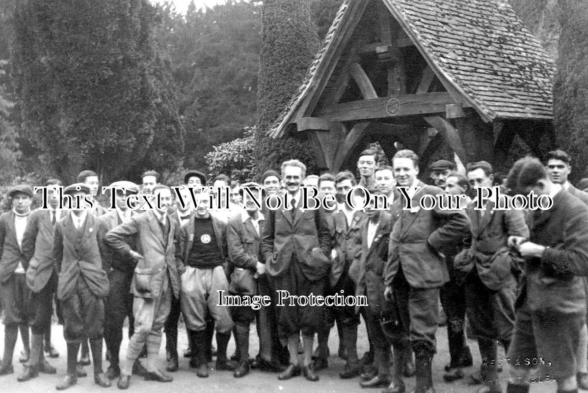 KE 1820 - Large Group Of Men Outside Whitstable Church, Kent