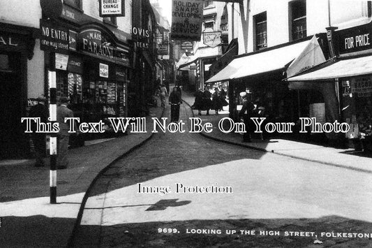 KE 186 - Looking Up The High Street, Folkestone, Kent