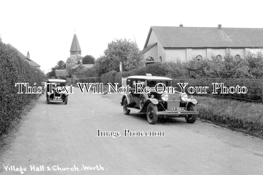 KE 1958 - Village Hall & Church, Worth, Kent