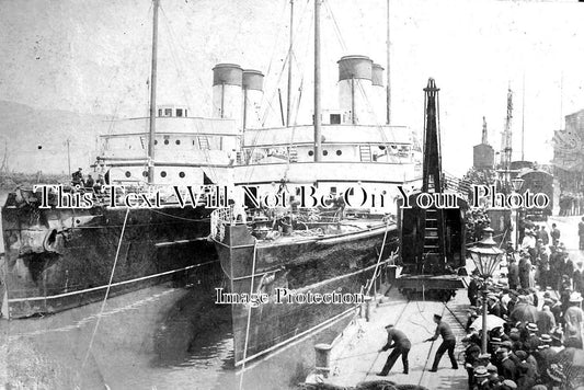 KE 1971 - Two Ships That Collided In Channel At Dover, Kent c1908