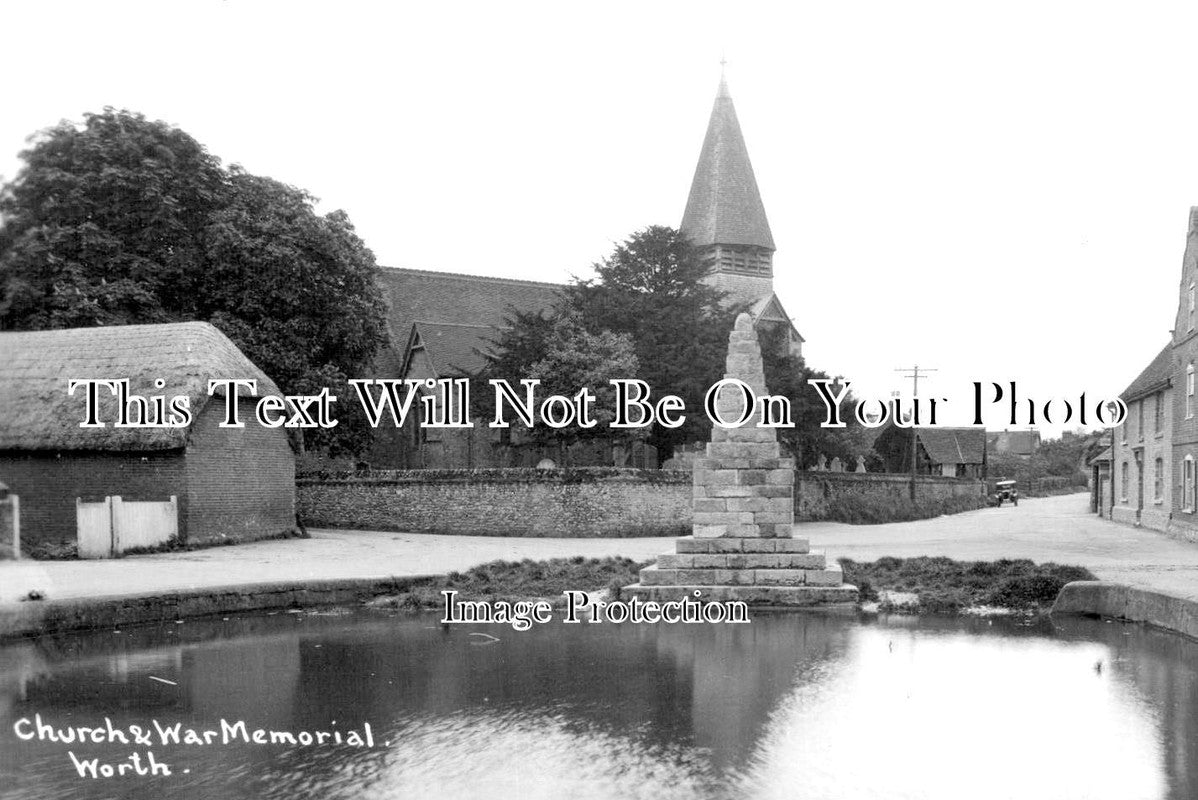 KE 2000 - Church & War Memorial, Worth, Kent