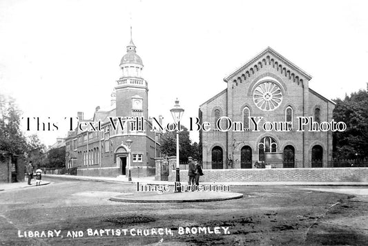 KE 2007 - Bromley Library & Baptist Church, Kent c1906