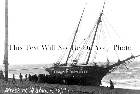 KE 2012 - Shipwreck Of The Flores At Walmer, Kent 1911