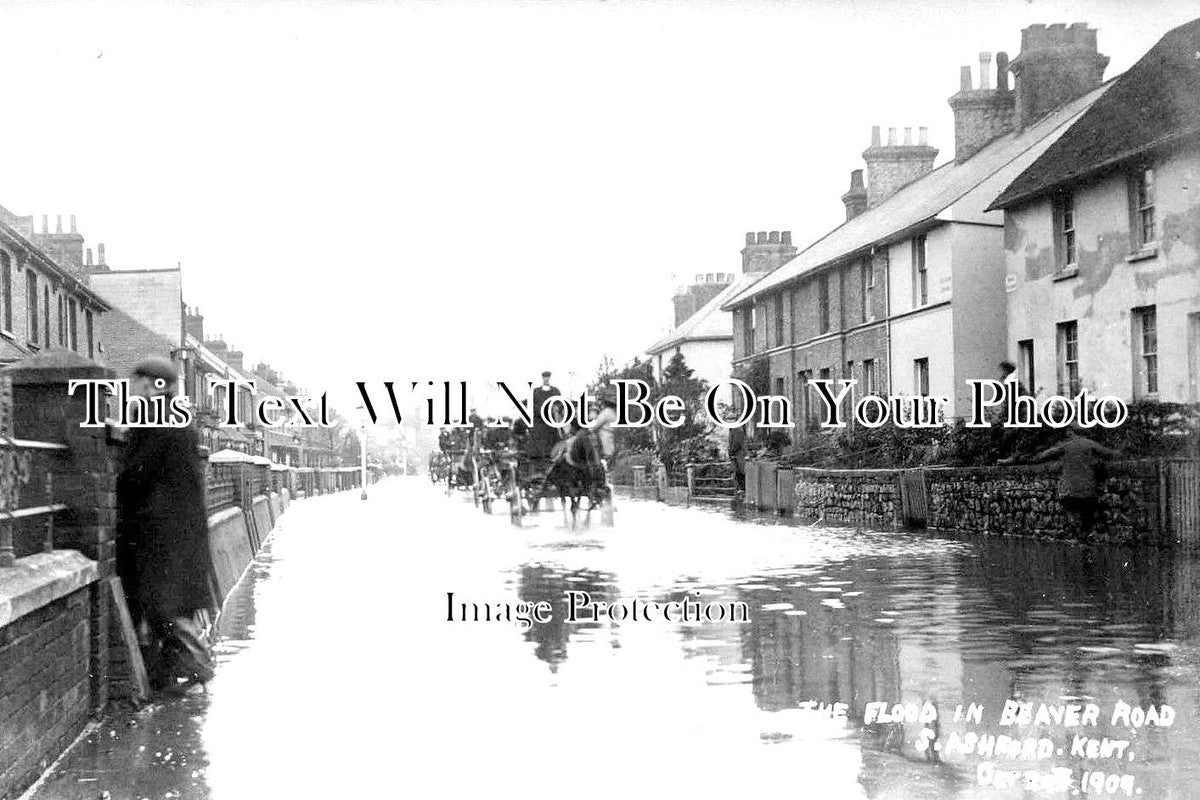 KE 2058 - Flooded Beaver Road, Ashford, Kent 1909