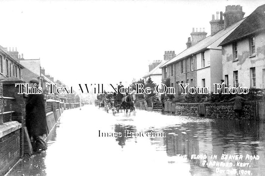 KE 2058 - Flooded Beaver Road, Ashford, Kent 1909
