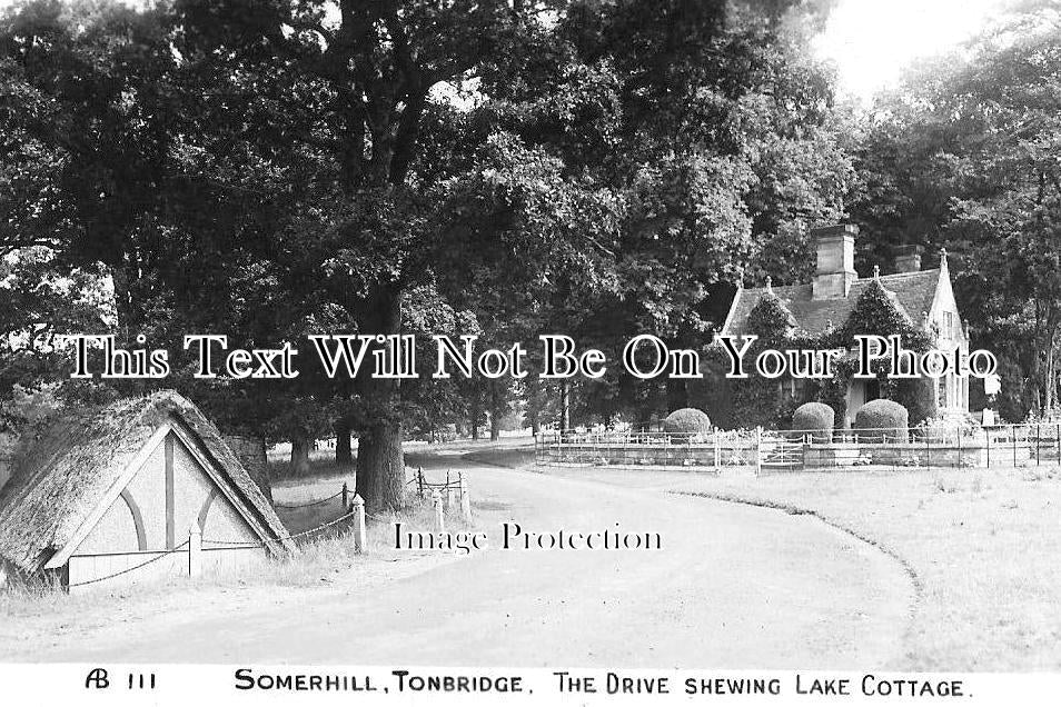 KE 2069 - The Drive Showing Lake Cottage, Somerhill, Tonbridge, Kent c1915