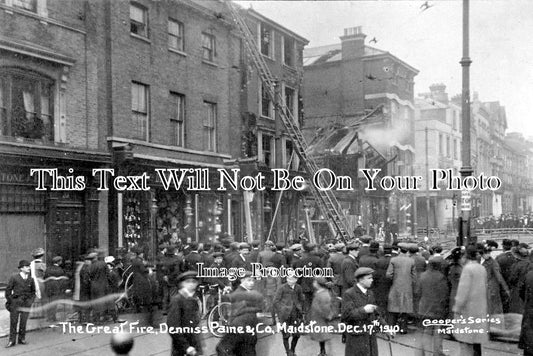KE 2090 - The Great Fire, Denniss Paine & Co, Maidstone, Kent 1910