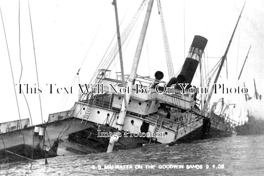 KE 2096 - SS Mahratta Shipwreck, Goodwin Sands, Kent 1909