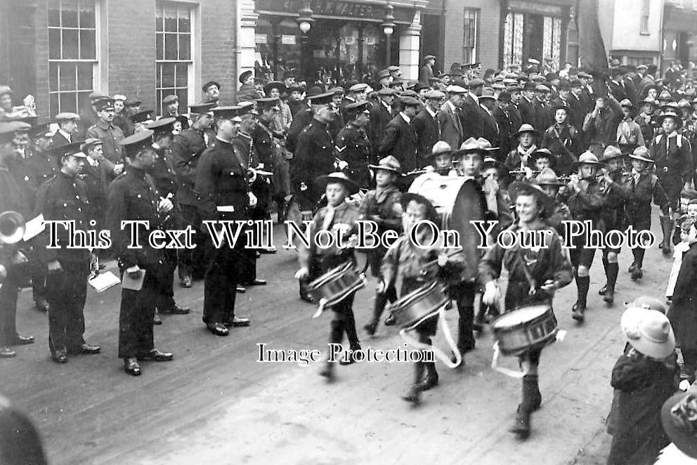 KE 2103 - Hythe Scouts Band March Mayors Day, Hythe, Kent 1913