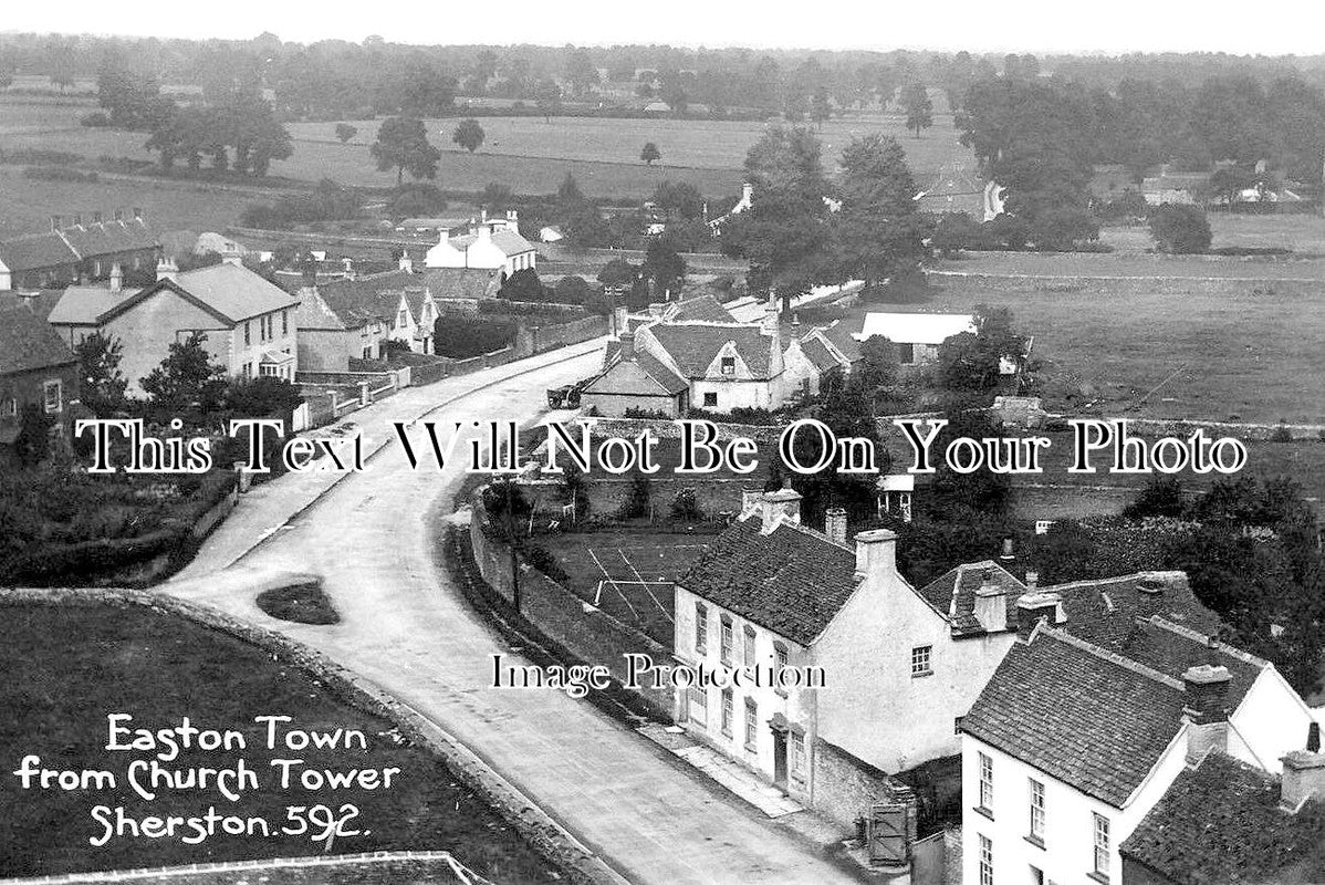 KE 2199 - Easton Town From Church Tower, Sherston, Wiltshire c1911