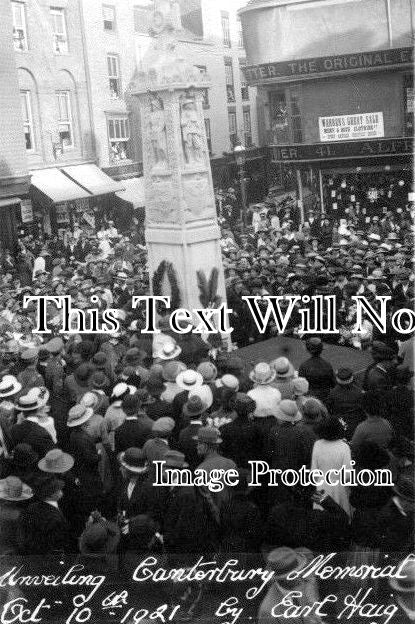 KE 2212 - Unveiling Of Canterbury War Memorial, Kent 1921