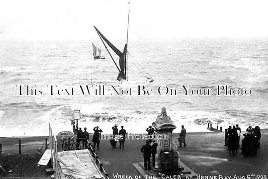 KE 2377 - Caleb Shipwreck, Herne Bay, Kent 1908