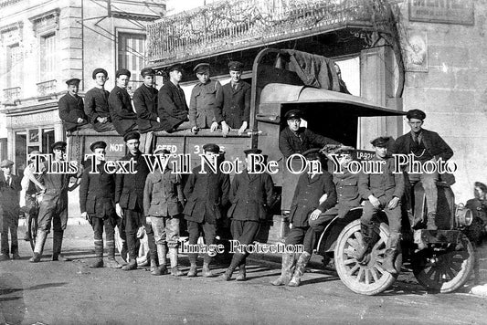 KE 2383 - WW1 British Lorry & Soldiers, Vendome, France 1916
