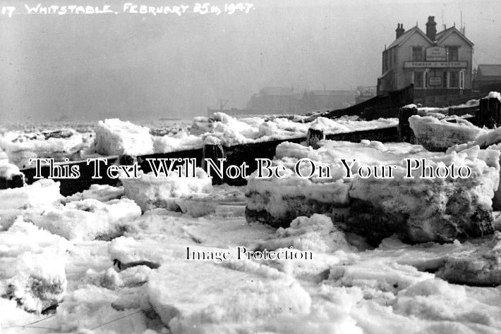 KE 2464 - Frozen Sea & Neptune Pub, Whitstable, Kent