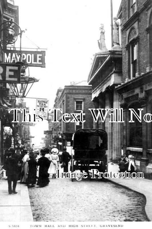 KE 2497 Town Hall & High Street, Gravesend, Kent JB Archive