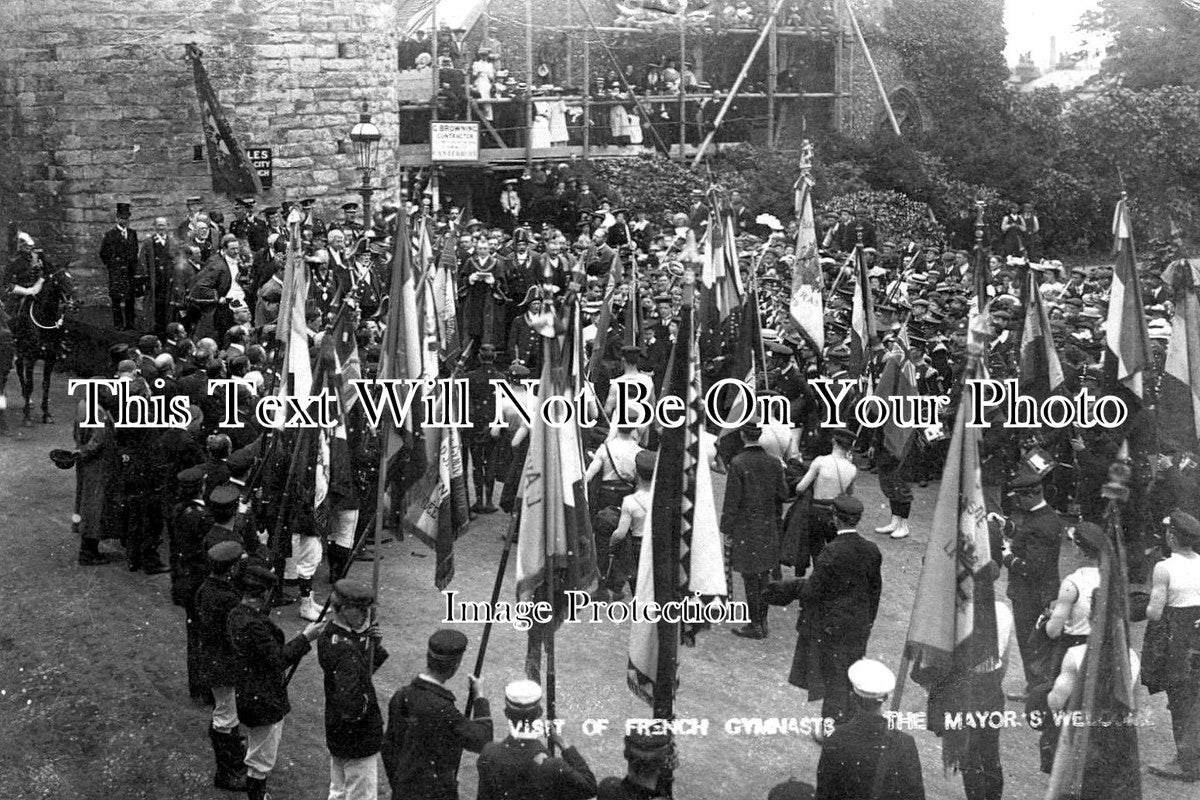 KE 2512 - Visit Of French Gymnasts, Canterbury, Kent c1907