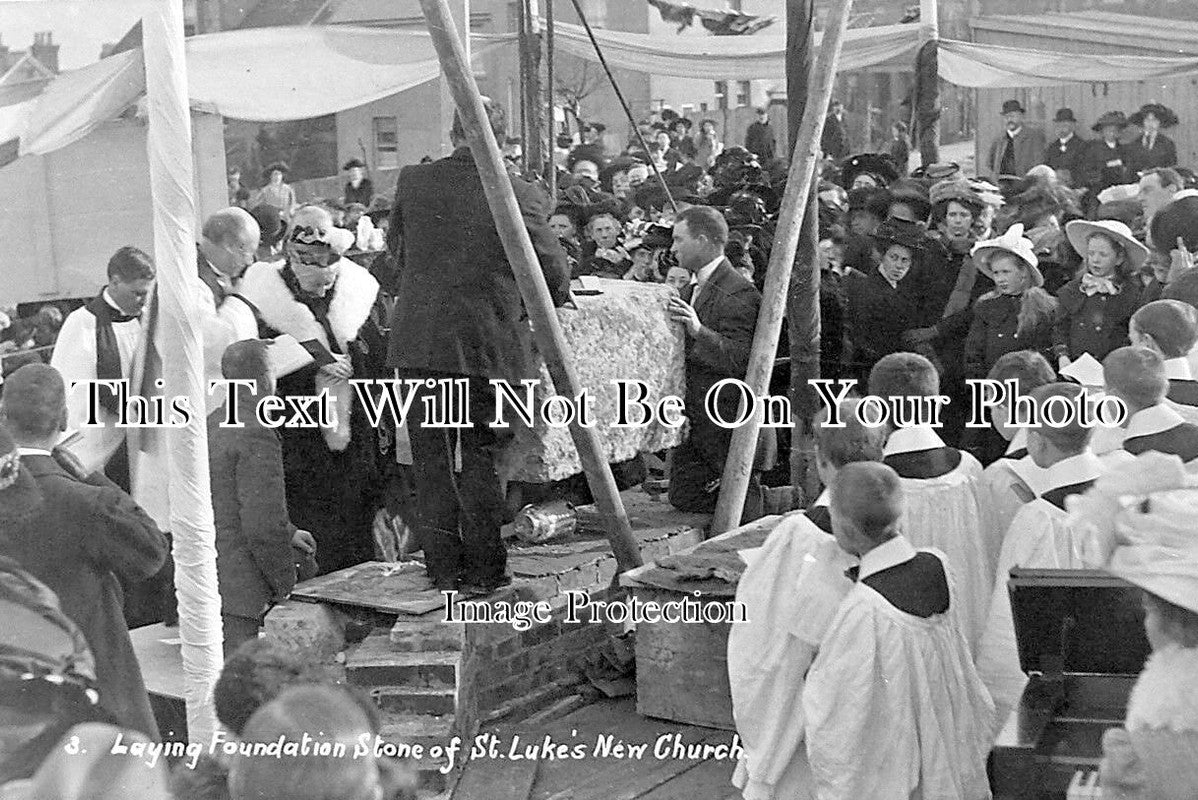 KE 2698 - Laying Foundation Stone, St Lukes New Church, Tunbridge Wells