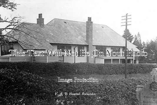 KE 2741 - Rolvenden VAD Hospital, Kent c1917 WW1