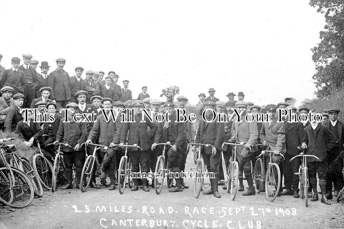 KE 2834 - Canterbury Bicyle Club 25 Miles Bike Race, Kent 1908