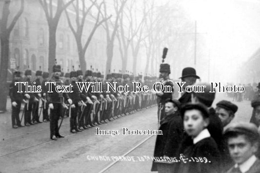 KE 3041 - 20th Hussars On Church Parade, Chatham, Kent c1905