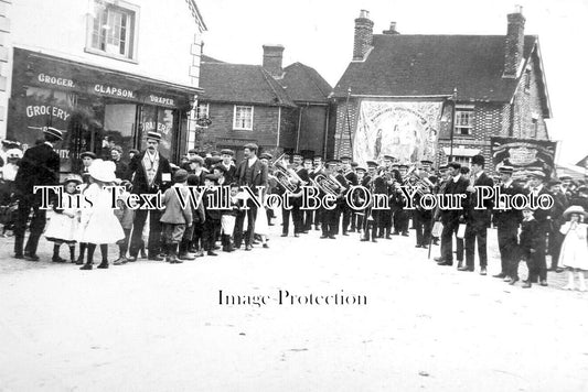 KE 3093 - Procession Outside Merry Boys, East Peckham, Kent c1910