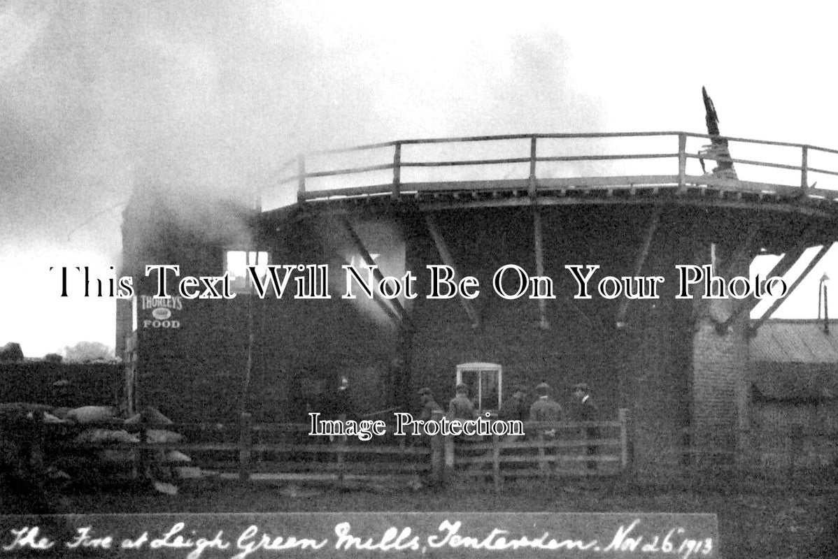 KE 3152 - Smouldering Ruins Of Leigh Green Mills, Tenterden, Kent 1913