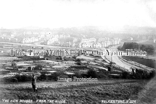 KE 3195 - The New Houses From The Hills, Folkestone, Kent