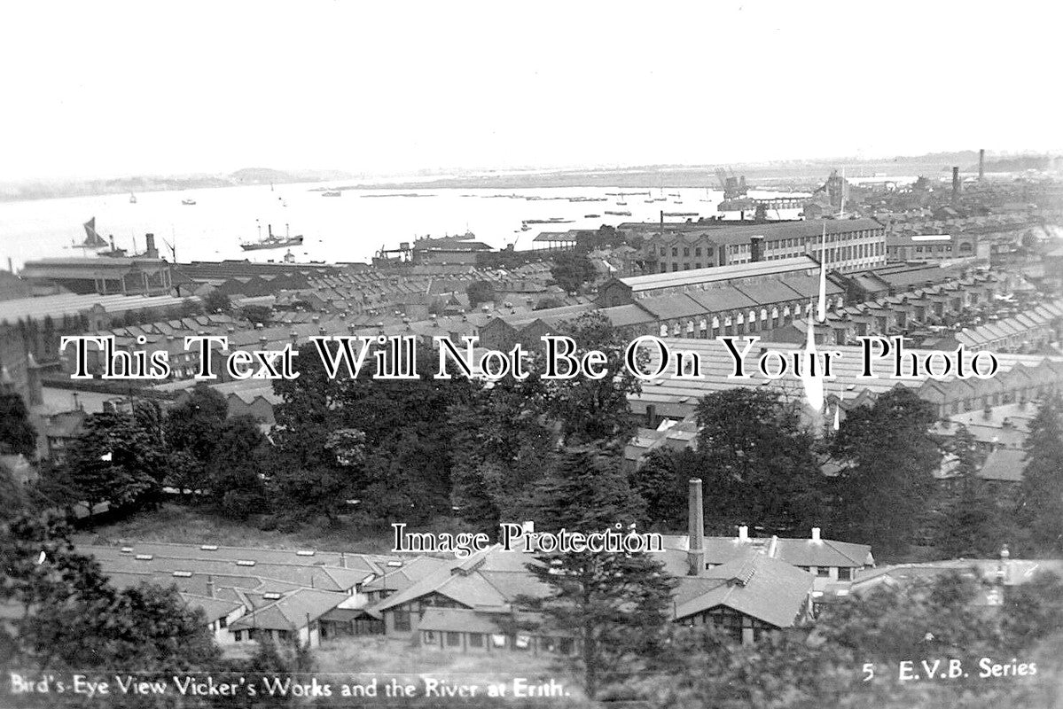 KE 3261 - The Vickers Works & River Erith, Kent c1926