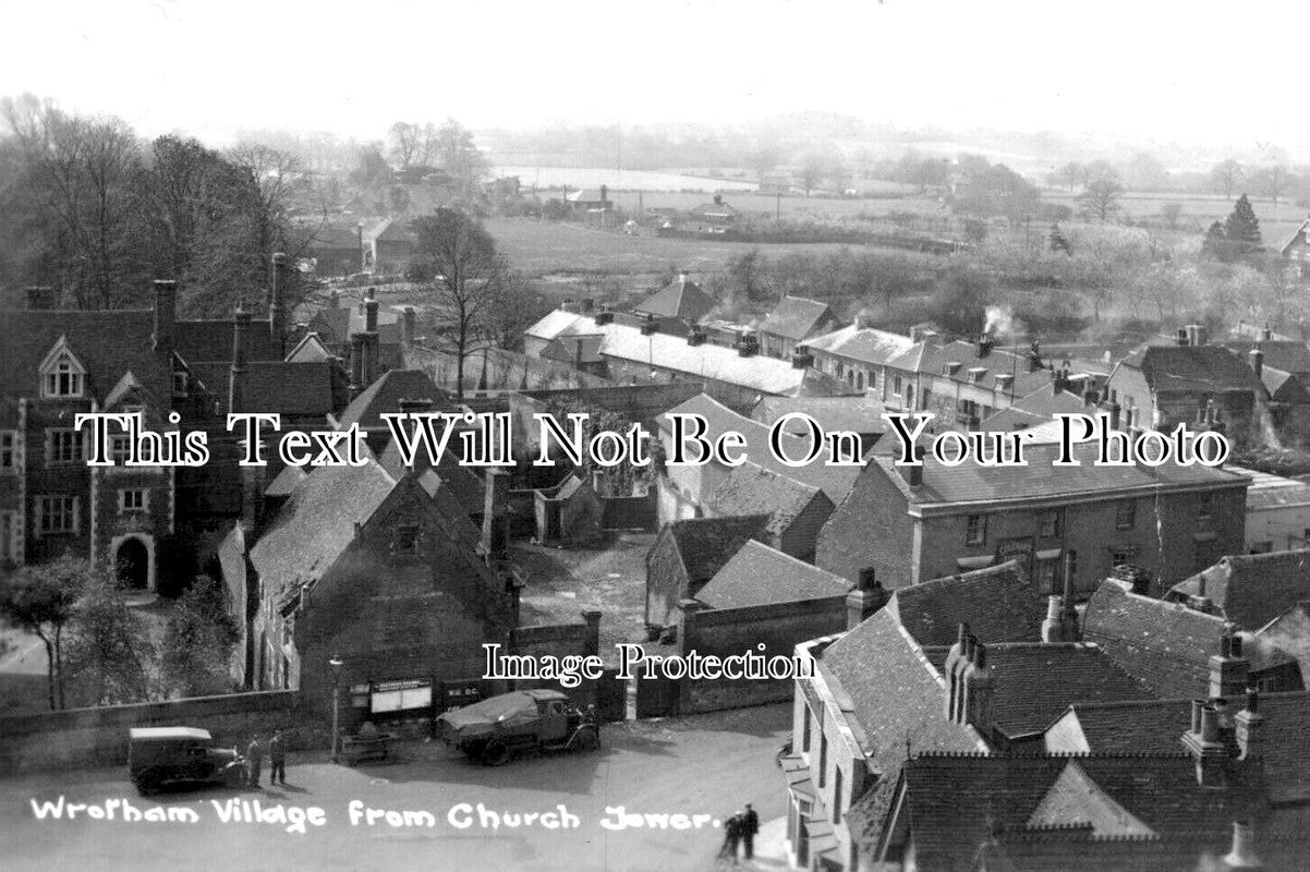 KE 3282 - Wrotham Village From Church Tower, Kent