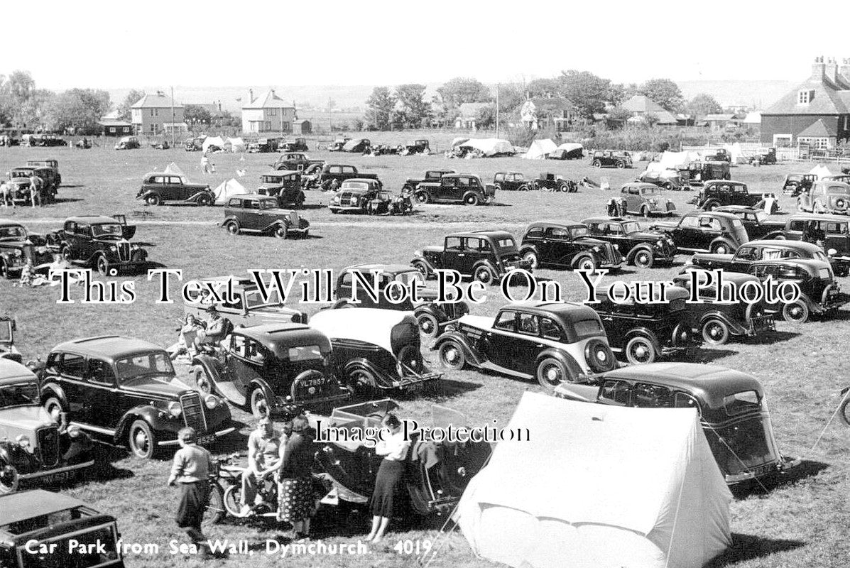 KE 3297 - Car Park From Sea Wall, Dymchurch, Kent