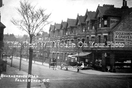 KE 3431 - Bournemouth Road, Folkestone, Kent c1907