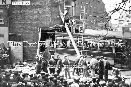 KE 3450 - Tram Accident, Ramsgate, Kent 1905
