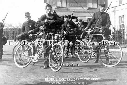KE 3565 - Belgian Soldiers At Folkestone, Kent c1914