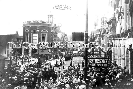 KE 3570 - George V Coronation, High Street, Maidstone, Kent