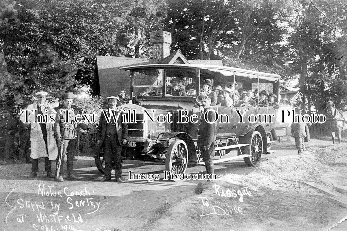 KE 3658 - Dover Motor Coach At Whitfield, Kent 1914