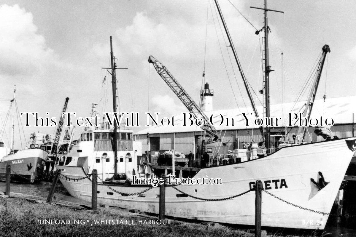 KE 379 - Unloading, Whitstable Harbour, Kent