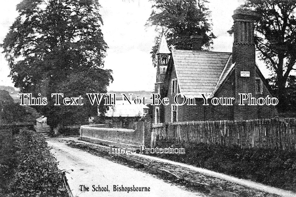 KE 3806 - The School, Bishopsbourne, Kent c1909