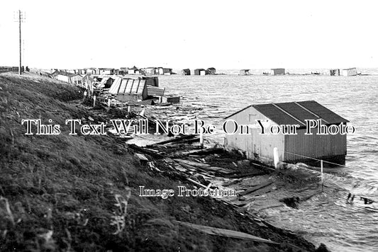 KE 3808 - Wrecked Beach Huts, Whitstable, Kent 1953