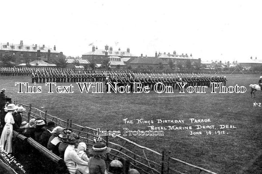 KE 3923 - Kings Birthday Parade, Royal Marine Depot, Deal, Kent 1912
