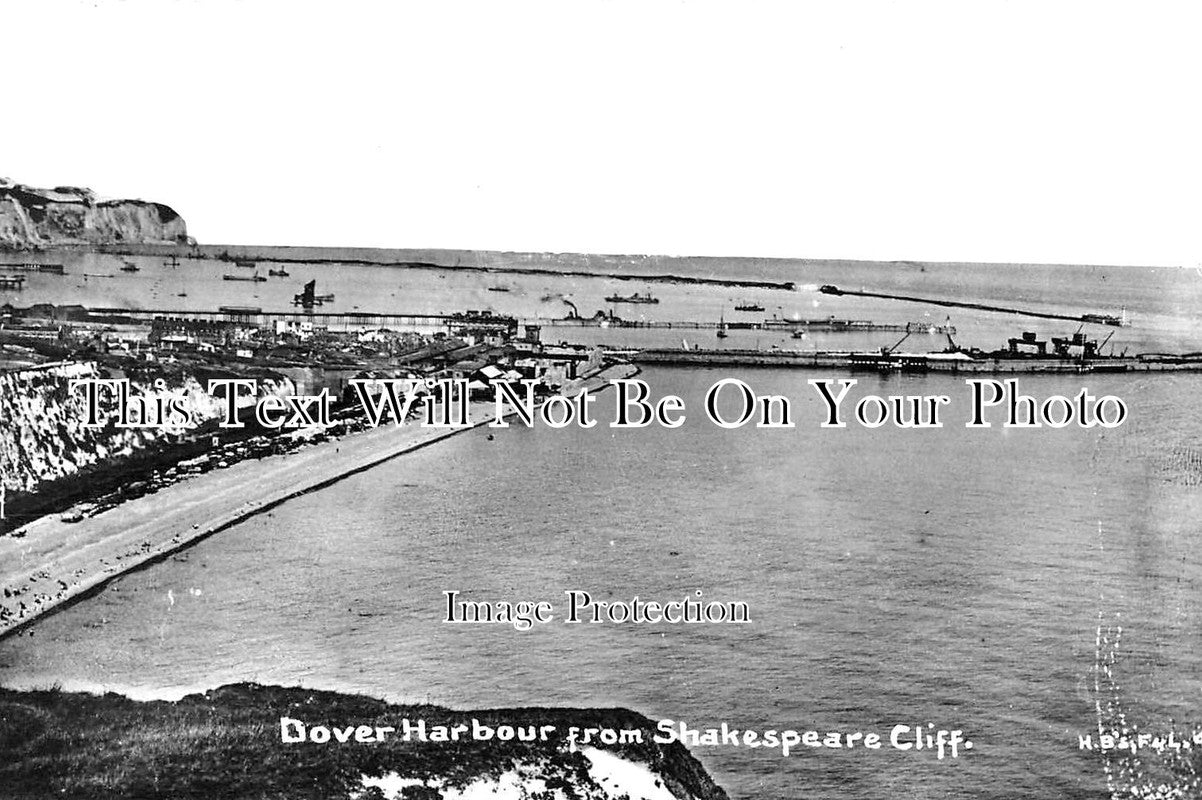 KE 4034 - Dover Harbour From Shakespeare Cliff, Kent