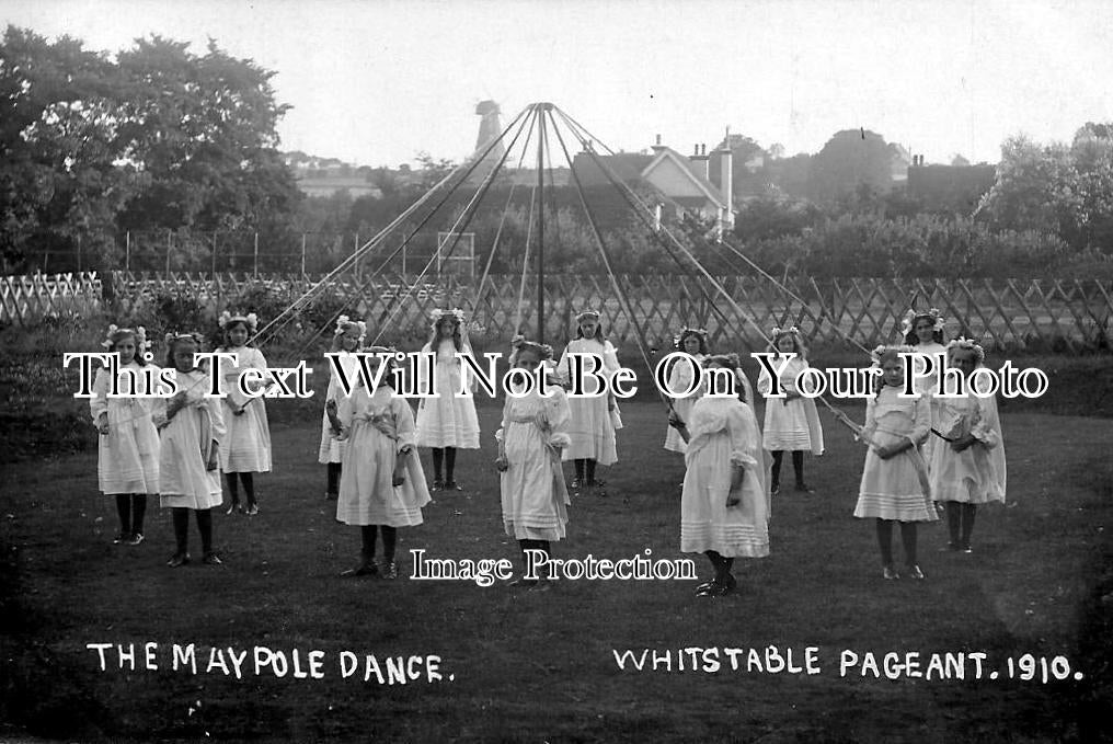 KE 417 - The Maypole Dance, Whitstable Pageant, Kent 1910