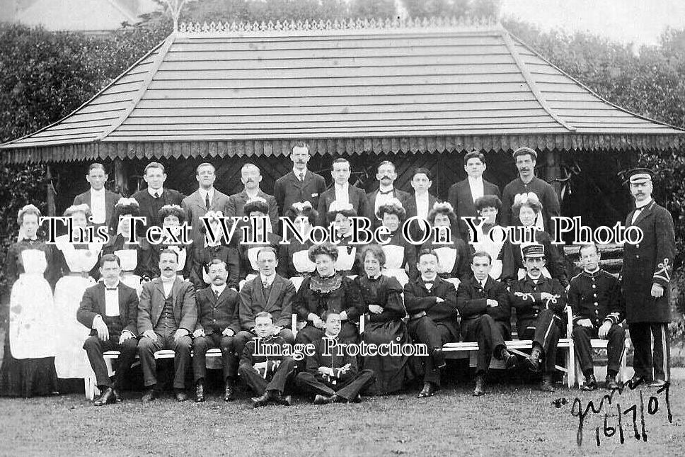 KE 4171 - Staff At Grand Hotel, Broadstairs, Kent c1907