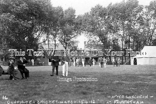 KE 43 - Gunpowder Cricket Match, Luncheon At Faversham, Kent 1912