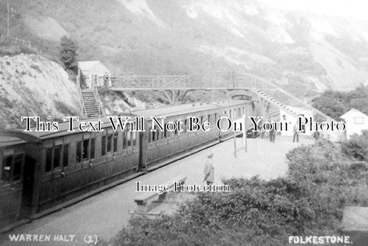 KE 4323 - Warren Halt Railway Station, Folkestone, Kent c1910