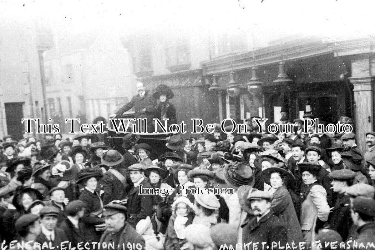 KE 4439 - General Election, Market Place, Faversham, Kent 1910