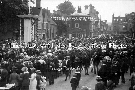 KE 449 - Faversham Memorial Service Procession, Kent 1919